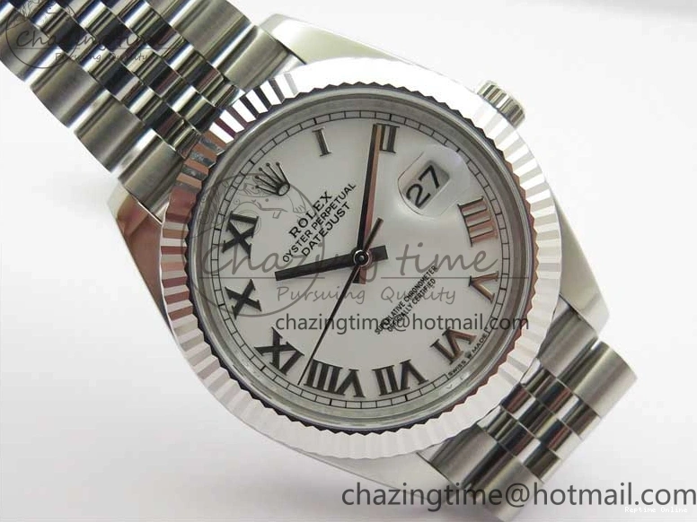 0506 New DateJust 41 126334 ARF 1:1 Best Edition 904L Steel White Roman Dial on Jubilee Bracelet A Bold 2551